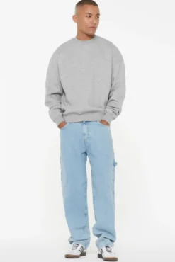 AD-AM Sweatshirt Oversized Unisex grey melange