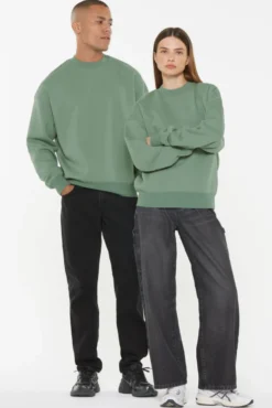 AD-AM Sweatshirt Oversized Unisex jade green | XS