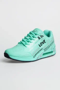 Air Cushion Sneaker mit Wording Print french mint