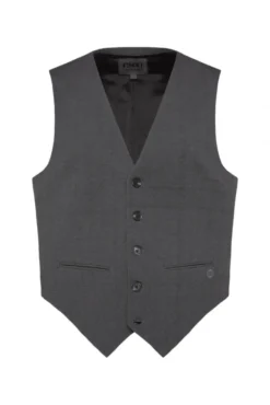 Anzugweste aus Interlock mit Herringbonemuster dark greymelange