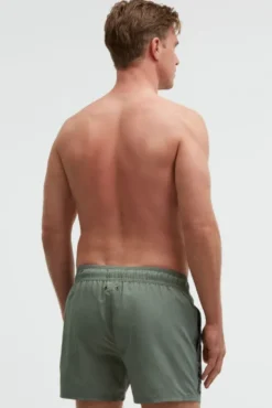 Badehose mit Logo Print green olive