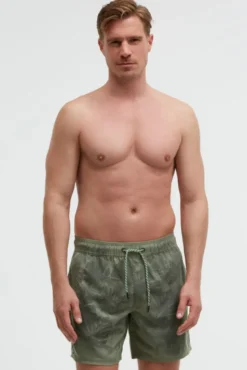Badehose mit Wasser aktiviertem Design green olive