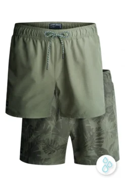 Badehose mit Wasser aktiviertem Design green olive
