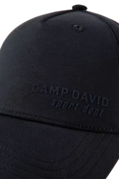 Base Cap aus Interlock-Jersey mit Logo Print blue navy