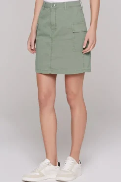 Basic Cargo Rock mit Klappentaschen faded olive
