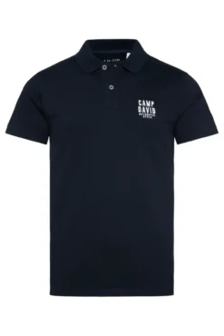 Basic Pikee-Polo mit Logo-Stickerei blue navy