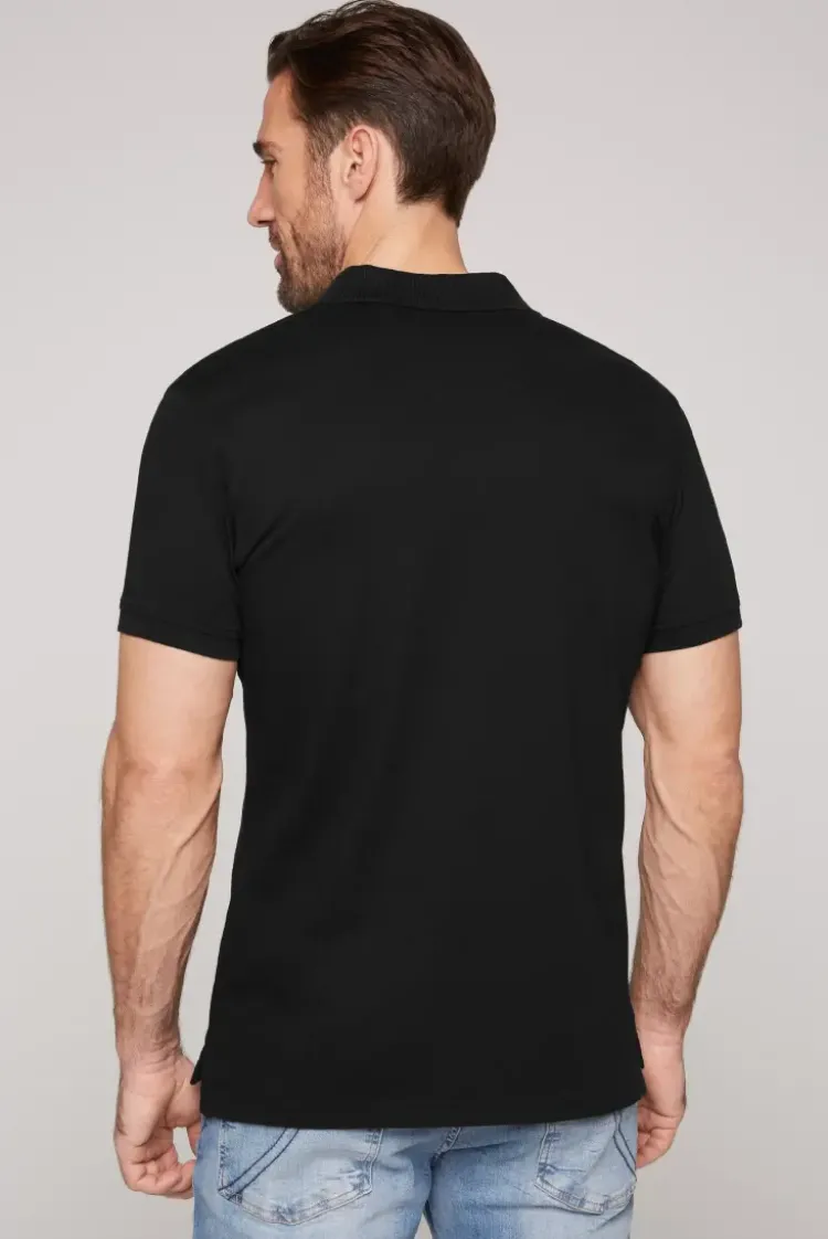 Basic Pikee-Polo mit Logo-Stickerei black