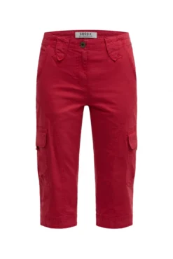 Basic Skaterhose mit Beintaschen clear red