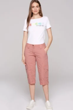 Basic Skater-Shorts mit Beintaschen beachy red