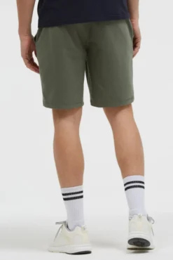 Basic Sweatshorts mit Label Print green olive