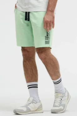 Basic Sweatshorts mit Label Print light mint