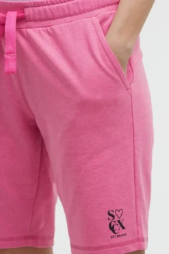 Basic Sweatshorts mit Logo Print neon magenta