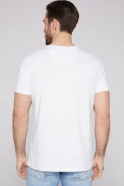 Basic T-Shirt mit Rundhalsausschnitt opticwhite