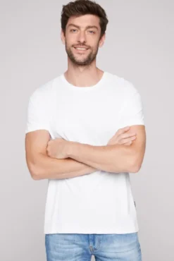 Basic T-Shirt Rundhals 2er-Pack opticwhite