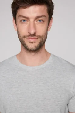 Basic T-Shirt Rundhals 2er-Pack grey melange
