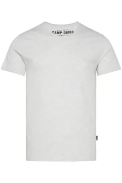 Basic T-Shirt V-Neck 2er-Pack grey melange