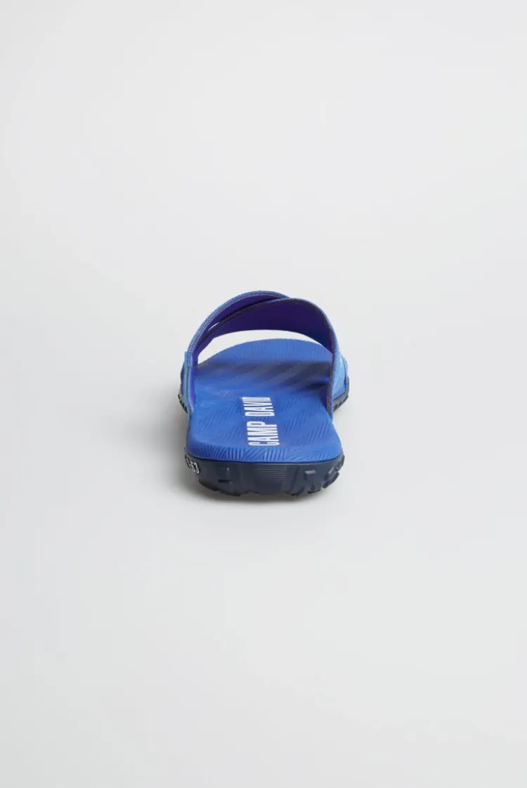 Beach Slipper mit Label Prints strong blue