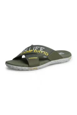 Beach Slipper mit Label Prints dusty green