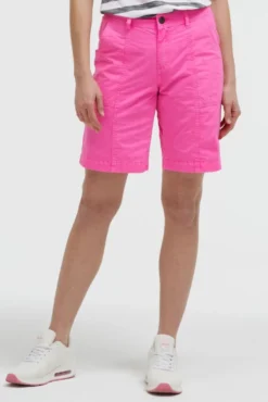 Bermudashorts mit Zip Fly neon magenta | XL