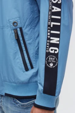 Blouson mit Logo-Tapes und Artworks electric sky