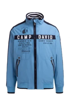 Blouson mit Logo-Tapes und Artworks electric sky