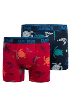 Boxershorts mit All Over Print, 2er-Pack navy / red