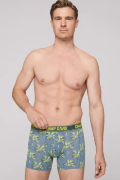 Boxershorts mit All Over Print, 2er-Pack surf grey / red
