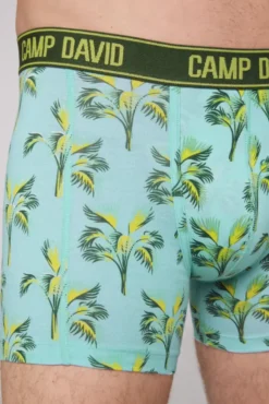 Boxershorts mit All Over Print, 2er-Pack khaki / aqua