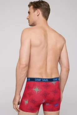 Boxershorts mit All Over Print, 2er-Pack electric blue / red | S