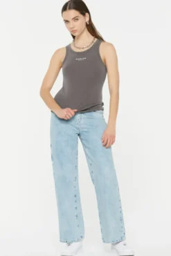 CAN-DICE Rib Top mit Logo asphalt
