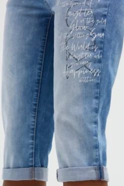 Capri Jeans RO:MY Regular Fit mid blue printed