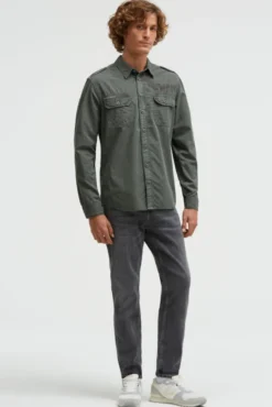 Cargohemd Langarm mit Artworks dusty green