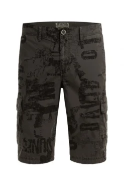 Cargo Shorts mit All Over Print dark wood