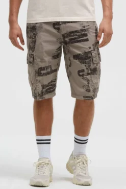 Cargo Shorts mit All Over Print rock ridge