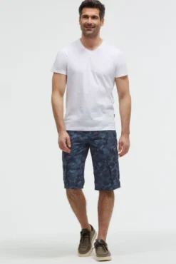 Cargo Shorts mit All Over Print harbour blue