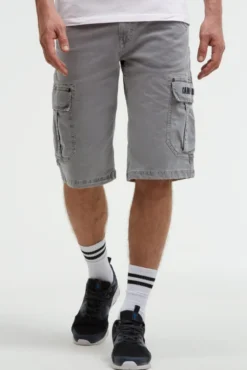 Cargo Shorts mit 3D-Logo-Stickerei grey blue | S