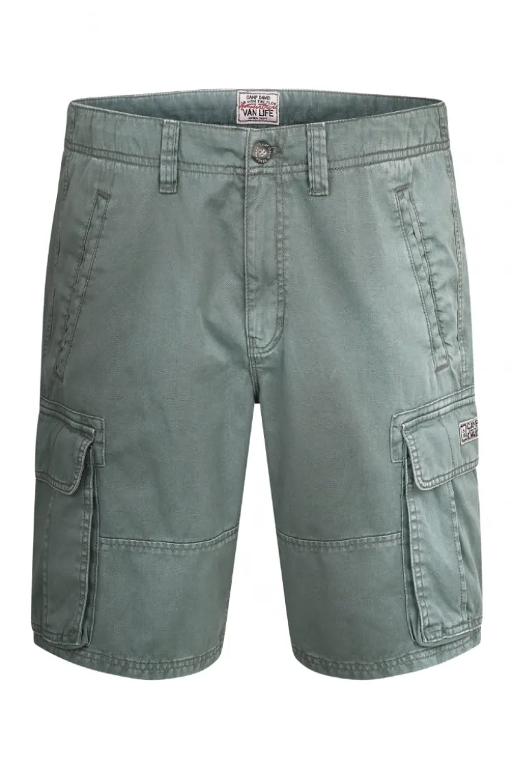 Cargo Shorts mit Wasch-Effekten dusty green