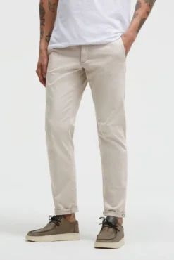 Chinohose aus Twill french grey