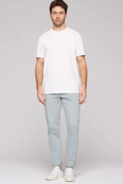 Chinohose aus Twill smokey mint
