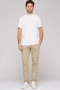 Chinohose aus Twill tan