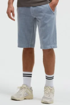 Chino Shorts mit Used-Waschung dark silver blue