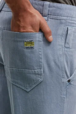 Chino Shorts mit Used-Waschung dark silver blue