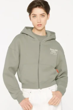 DAR-LA Hoodie Jacket cropped sage