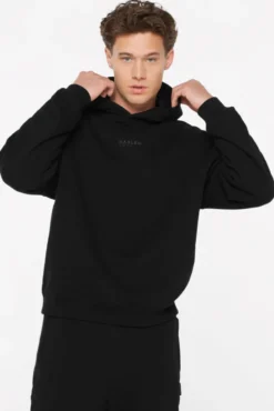 ELY-AS Hoodie Unisex mit Backprint black