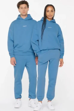 ELY-AS Hoodie Unisex mit Backprint electric sky