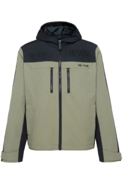 Funktionsjacke mit Kapuze und Colour-Blocking sage green