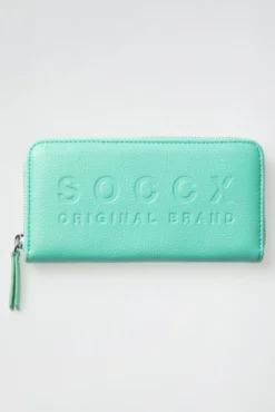 Geldbörse mit Logo-Prägung misty mint