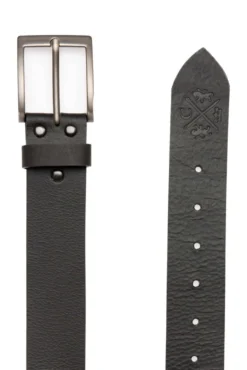 Gürtel aus Leder mit Logo-Prägung black