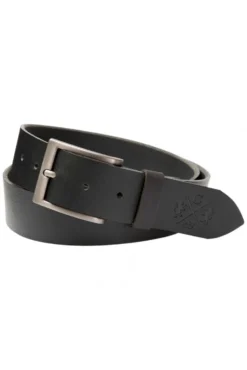 Gürtel aus Leder mit Logo-Prägung black