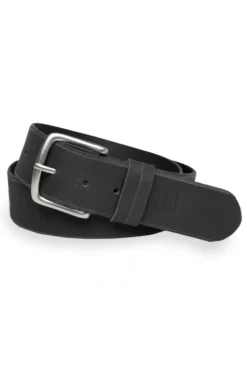 Gürtel aus Leder mit Logo-Prägungen black